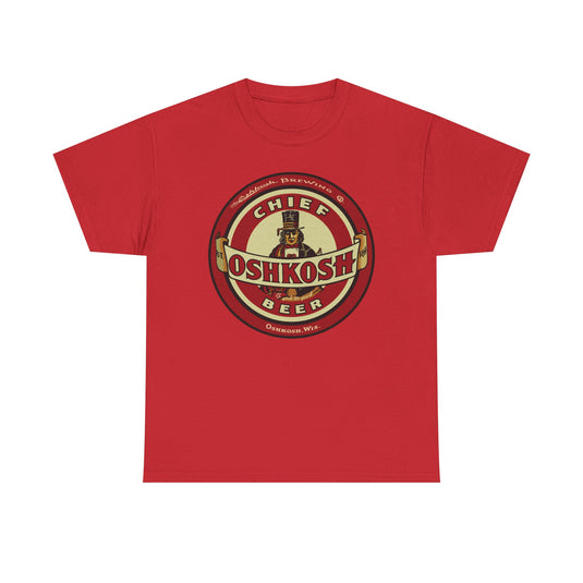Oshkosh Beer Chief Logo Brewing Co Wisconsin T-Shirt