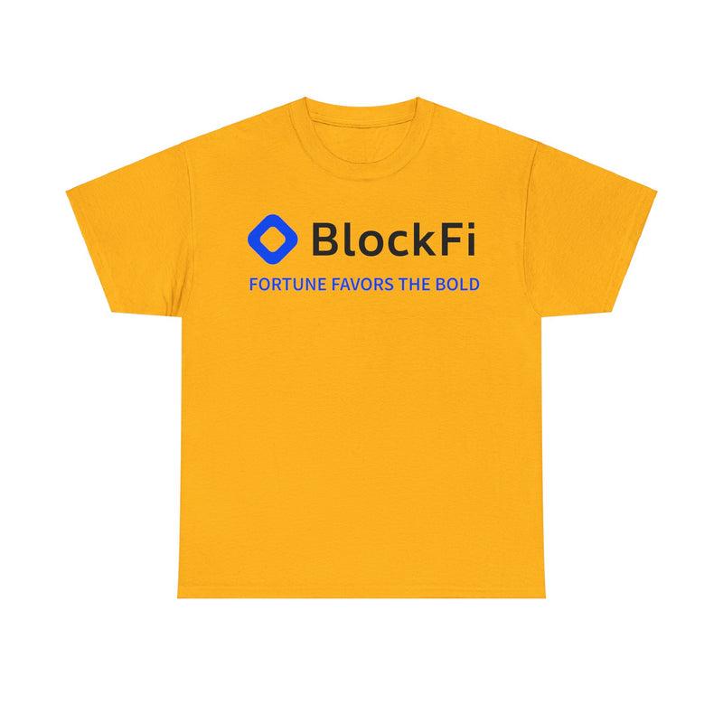 Load image into Gallery viewer, BlockFi Logo T-Shirt: Fortune Favors The Brave
