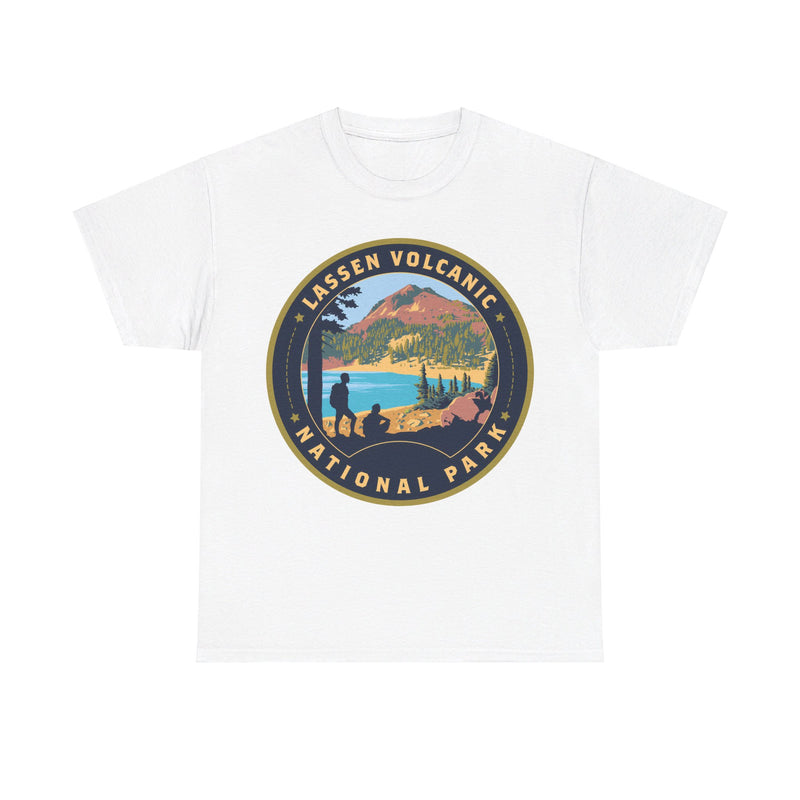 Load image into Gallery viewer, Lassen Volcanic National Park California Round Logo T-shirt
