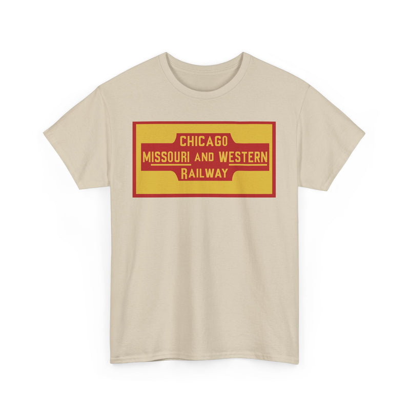 Load image into Gallery viewer, Chicago Missouri Western Railway Vintage Railroad Logo Train T-Shirt
