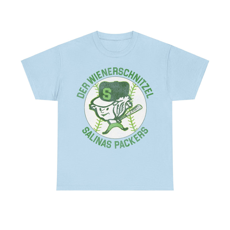 Load image into Gallery viewer, Der Wienerschnitzel Salinas Packers Nostalgic Retro Baseball Team T-shirt
