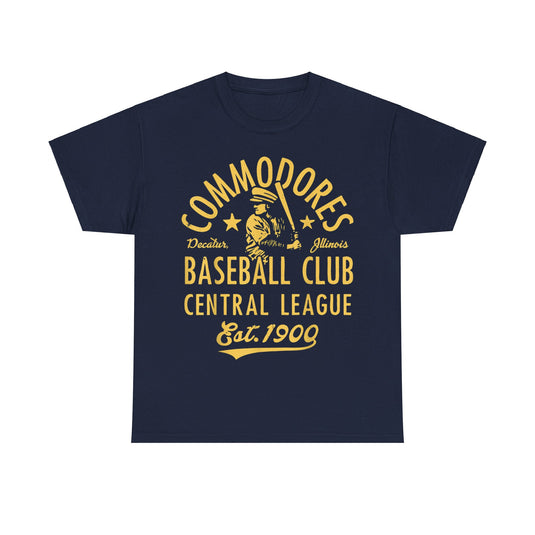 Decatur Commodores Est 1900 Illinois Baseball T-shirt