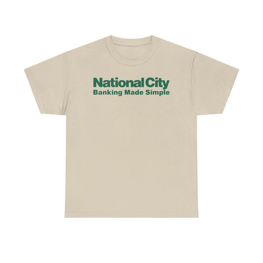 National City Banking Made Simple Financial Logo Bank Ohio T-Shirt