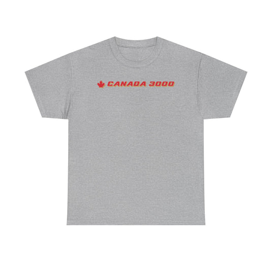 Canada 3000 Red Maple Leaf Charter Airline Retro Aviation T-shirt