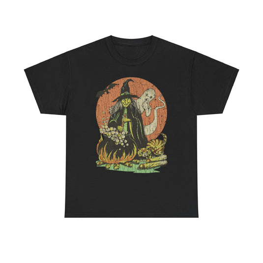 Witch's Boo 1963 Ghost Cat Bat Halloween Animated TV Show T-shirt