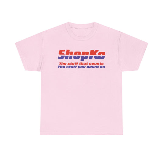 ShopKo The Stuff That Counts Orange Blue Logo Department Store T-shirt