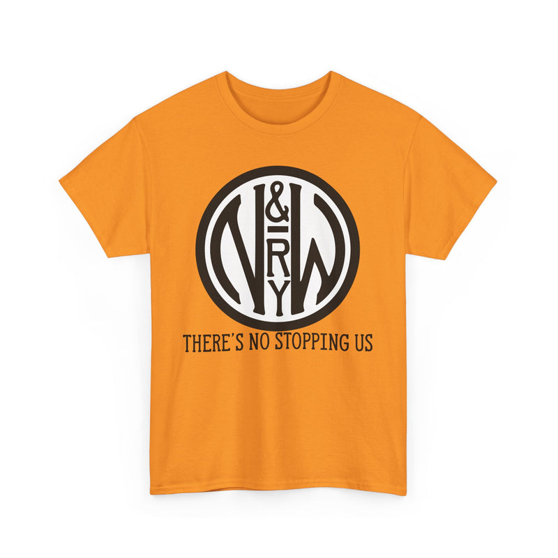 Load image into Gallery viewer, Norfolk Western There&#39;s No Stopping Us Railroad Logo T-Shirt
