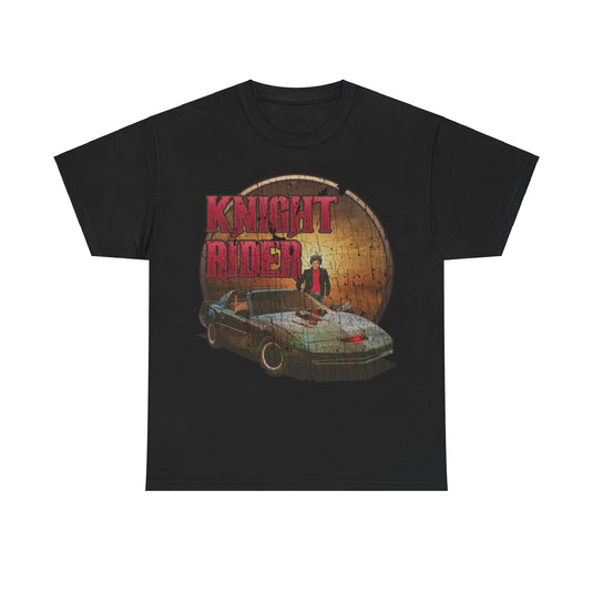 Knight Rider 1982 TV Show Distressed Print T-shirt