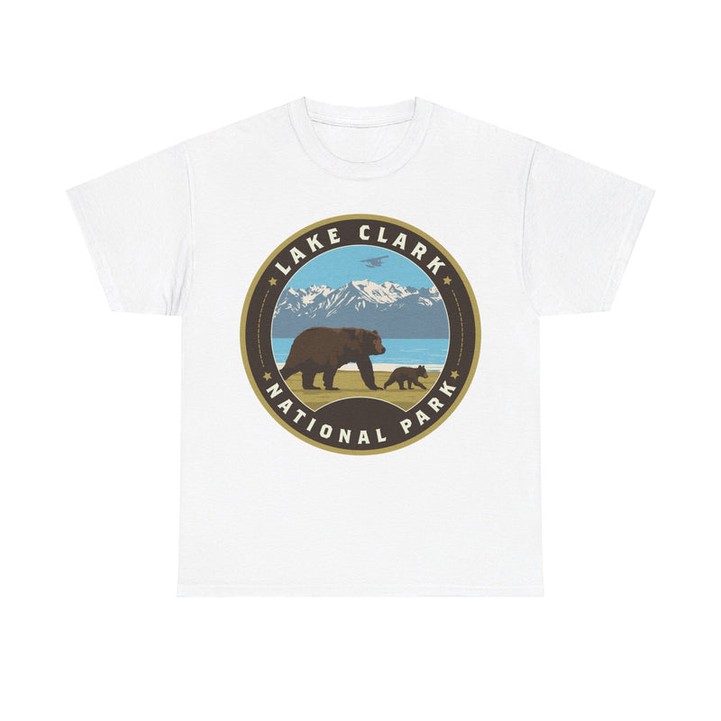 Load image into Gallery viewer, Lake Clark National Park Alaska Round Logo T-shirt
