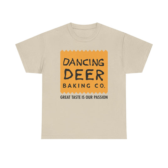 Dancing Deer Baking T-Shirt - Closed Bakery Company Logo Tee - Boston