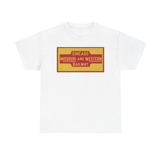 Chicago Missouri Western Railway Vintage Railroad Logo Train T-Shirt