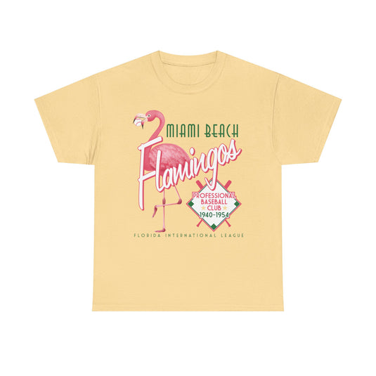 Miami Beach Flamingos Est 1940 Florida Baseball T-shirt