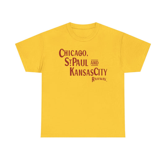 Chicago St Paul Kansas City Railway Railroad Logo Vintage T-Shirt