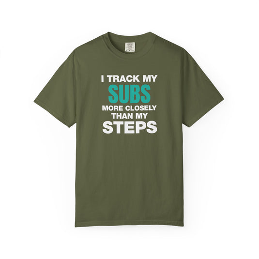 Track Credit Card Subs Steps Points Miles Travel Teal T-shirt