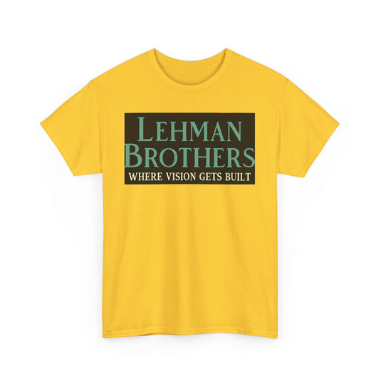 Lehman Brothers Where Vision Gets Built Historic Wall Street Bank Tee New York T-Shirt