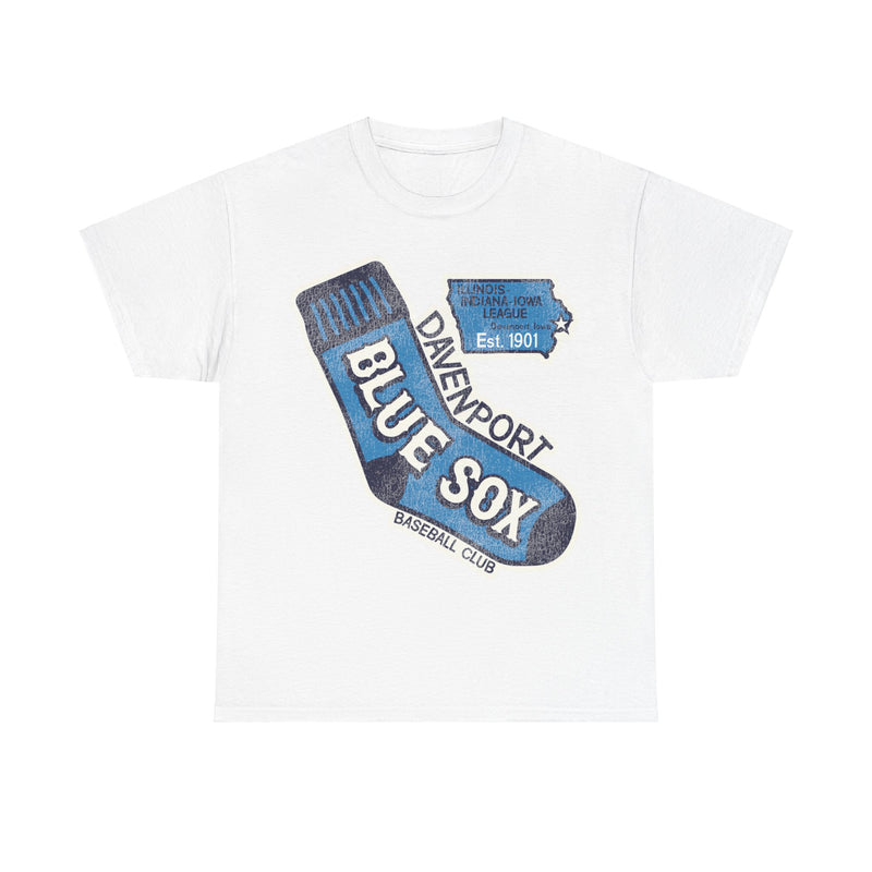 Load image into Gallery viewer, Davenport Blue Sox Nostalgic Retro Baseball Team T-shirt
