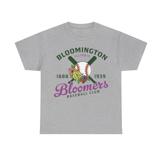 Bloomington Bloomers Est 1888 Illinois Baseball T-shirt