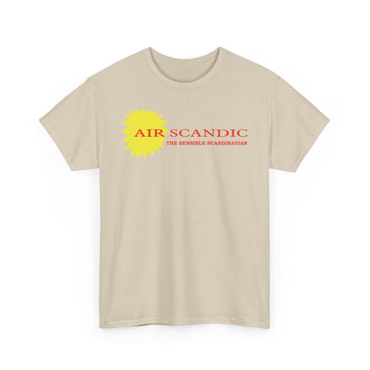 Air Scandic The Sensible Scandinavian Vintage Airline Logo Aviation T-shirt