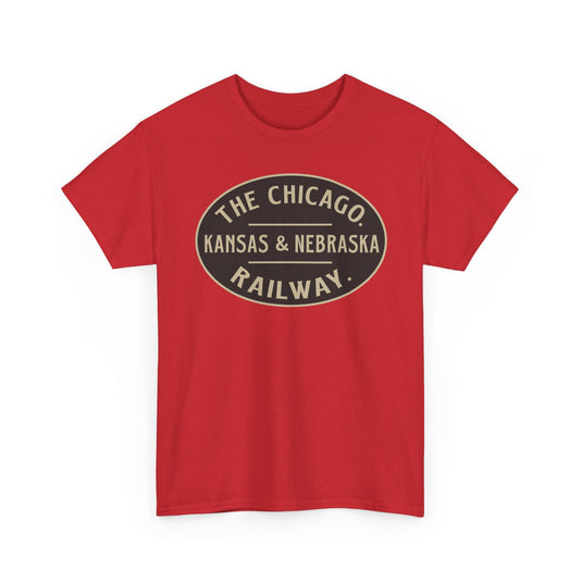 Chicago Kansas Nebraska Railway Vintage Railroad Logo T-Shirt