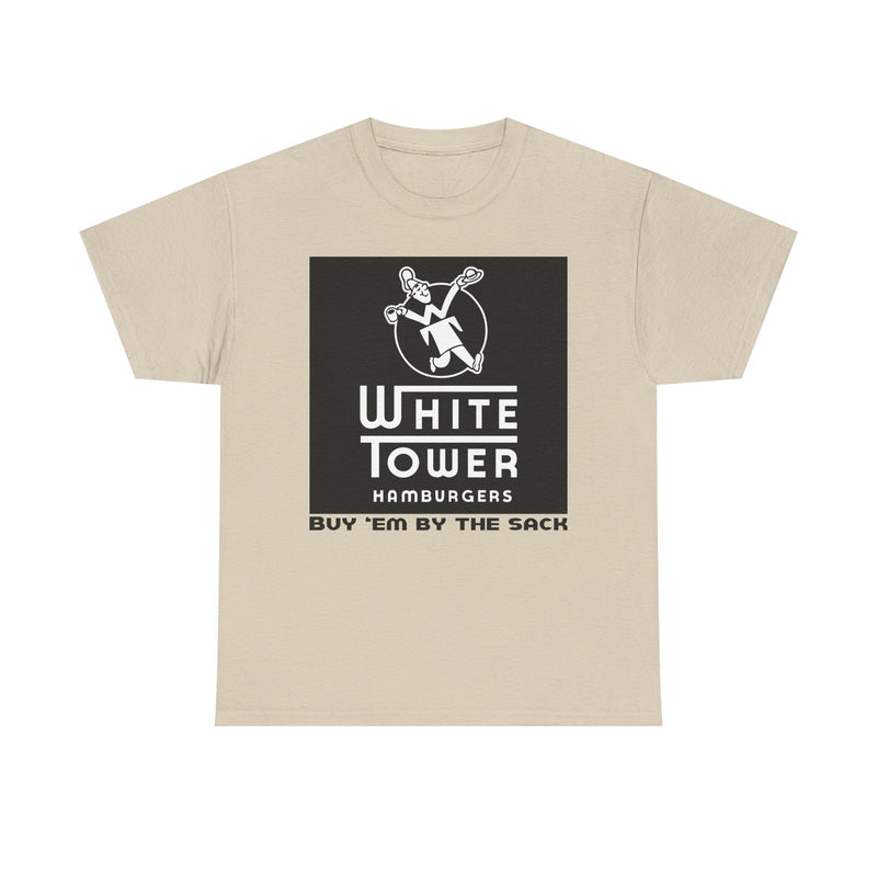 Load image into Gallery viewer, White Tower Hamburgers Buy Em By The Sack Vintage Logo T-Shirt
