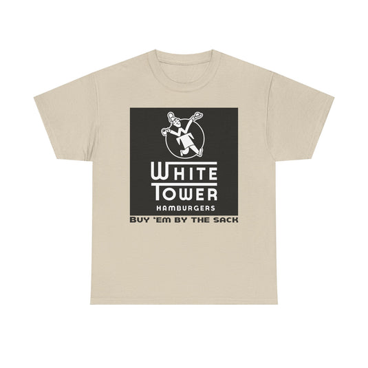 White Tower Hamburgers Buy Em By The Sack Vintage Logo T-Shirt
