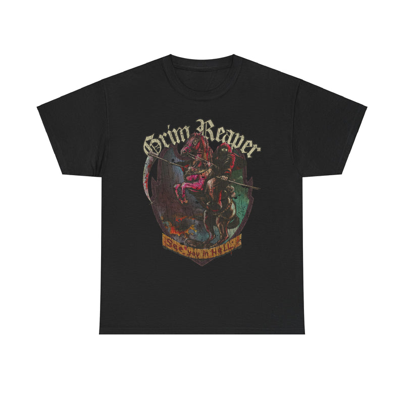 Load image into Gallery viewer, See You in Hell 1983 British Metal Rock Band Grim Reaper T-shirt

