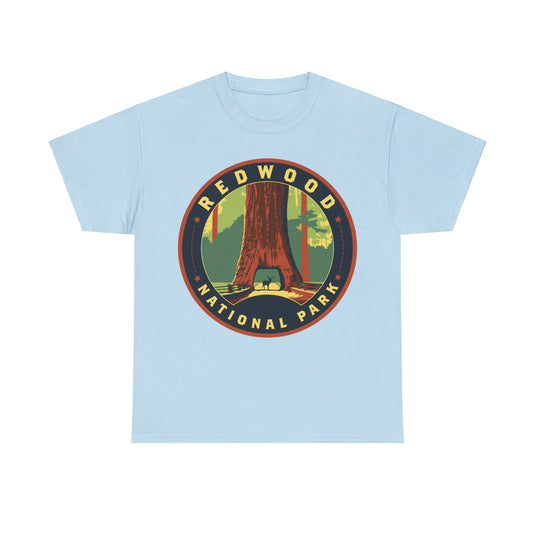 Redwood National Park California Round Logo T-shirt