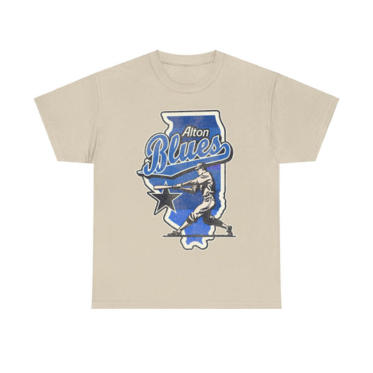 Alton Blues Nostalgic Retro Baseball T-shirt