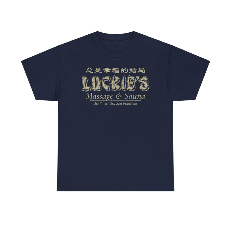 Load image into Gallery viewer, Luckies Massage Sauna San Francisco California T-shirt
