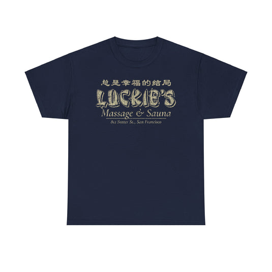 Luckies Massage Sauna San Francisco California T-shirt