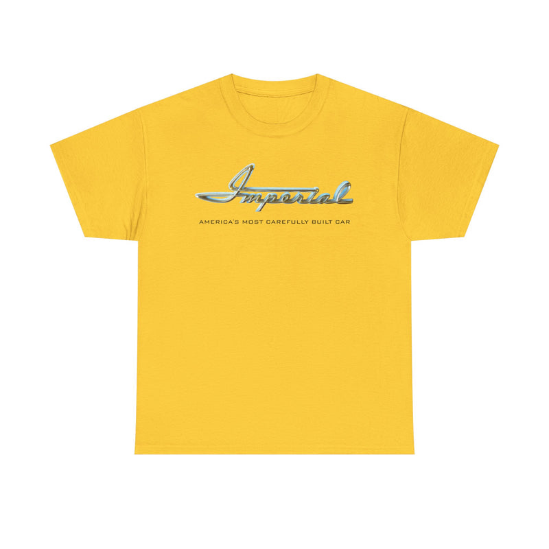Load image into Gallery viewer, Imperial America&#39;s Most Carefully Built Car Chrome Script T-shirt
