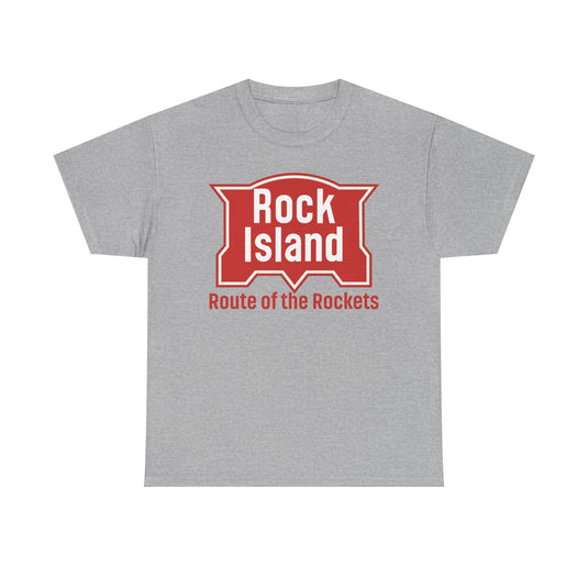 Rock Island Route of Rockets Vintage Railroad Logo T-Shirt