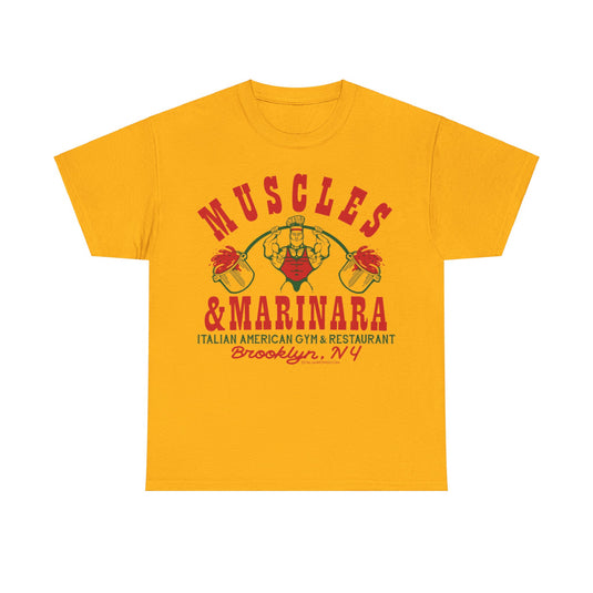 Muscles Marinara New York Italian American Gym Restaurant T-shirt