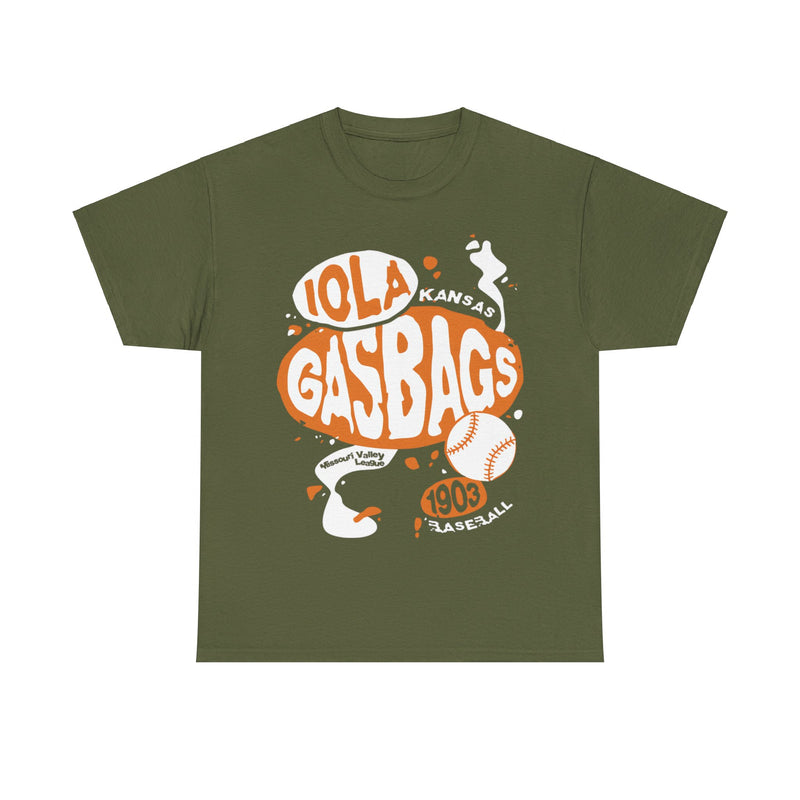 Load image into Gallery viewer, Iola Gasbags Est 1903 Kansas Baseball T-shirt
