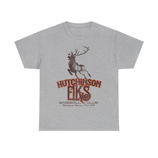 Hutchinson Elks Nostalgic Retro Baseball Team T-shirt