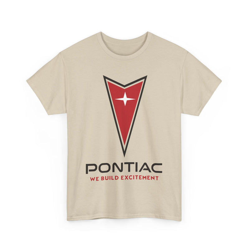 Load image into Gallery viewer, Pontiac We Build Excitement Red Arrow Star Logo Classic T-shirt
