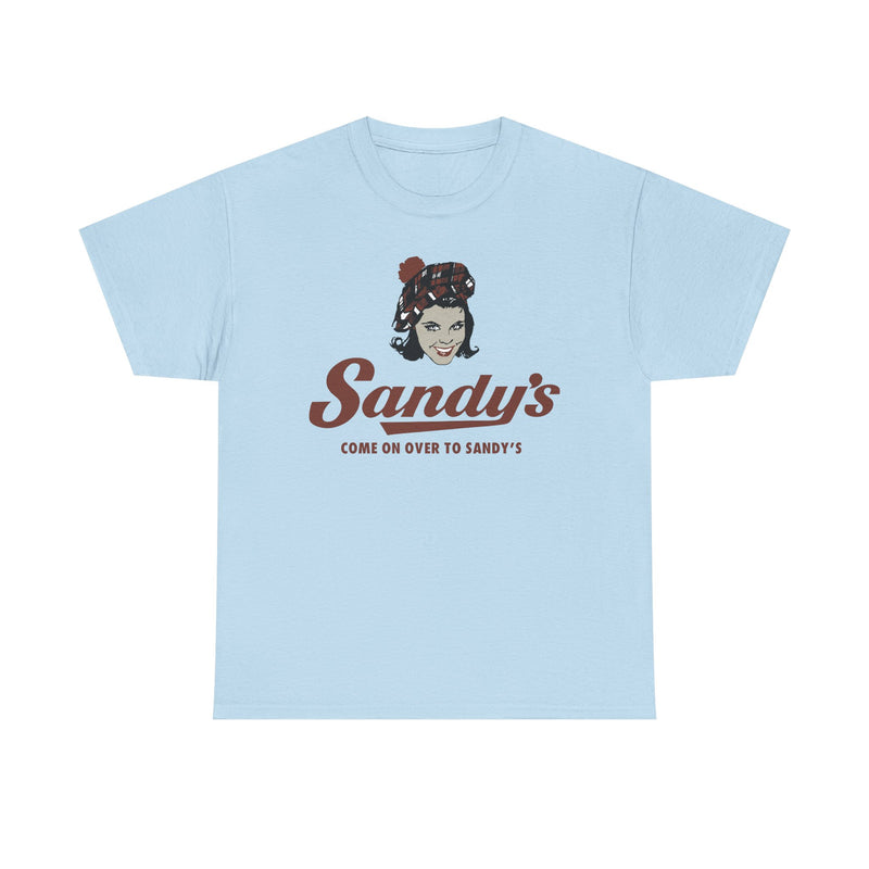Load image into Gallery viewer, Sandy&#39;s Come On Over To Sandy&#39;s Vintage Restaurant Logo T-Shirt
