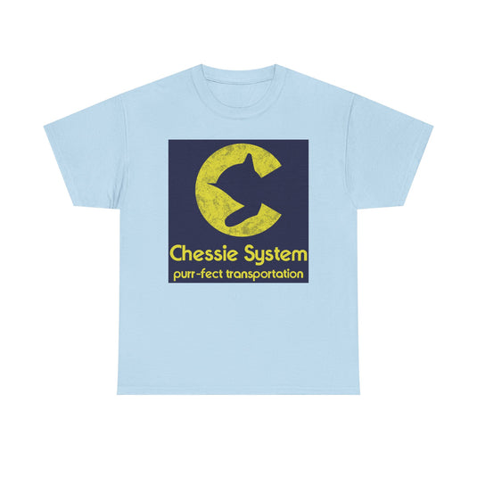 Chessie System Purr-fect Transportation Railroad Logo Train T-Shirt
