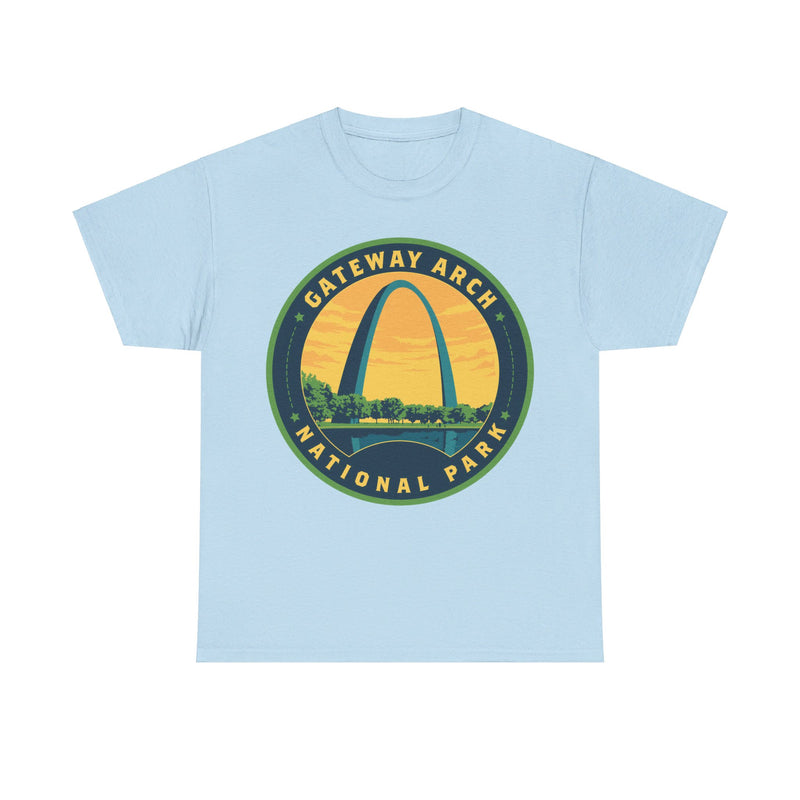 Load image into Gallery viewer, Gateway Arch National Park Missouri Round Logo T-shirt
