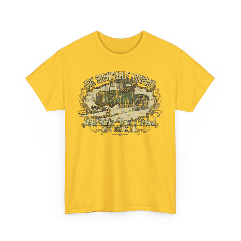 Load image into Gallery viewer, The Snowmobile Company 1922 West Ossipee New Hampshire Car Snow Logo T-shirt
