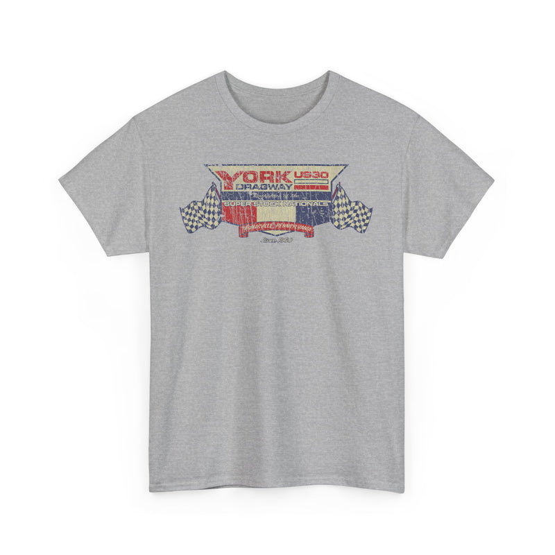 Load image into Gallery viewer, York US30 Dragway 1960 Thomasville Pennsylvania Drag Racing Track T-shirt
