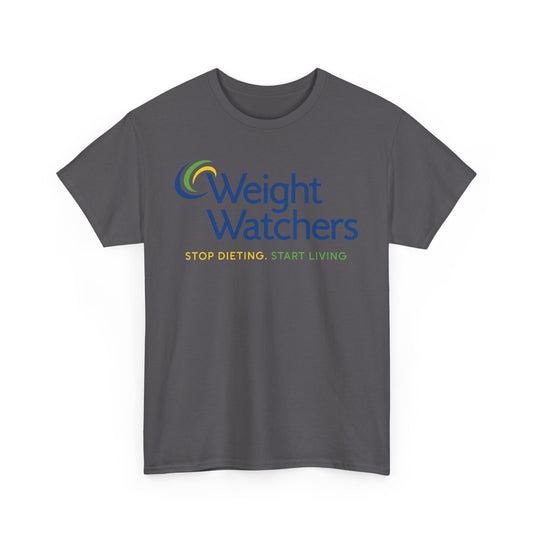 Weight Watchers Blue Green Yellow Logo Stop Dieting Start Living T-shirt