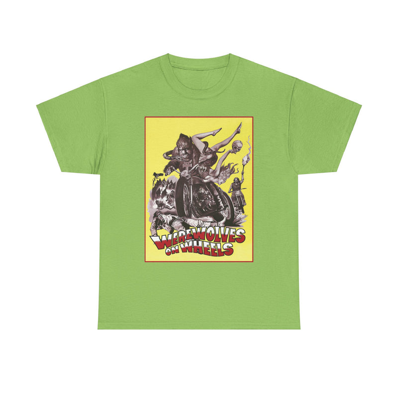 Load image into Gallery viewer, Werewolves on Wheels 1971 Werewolf Biker Gang Horror Action Movie T-shirt
