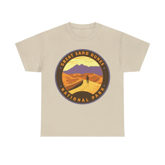 Great Sand Dunes National Park Colorado Round Logo T-shirt