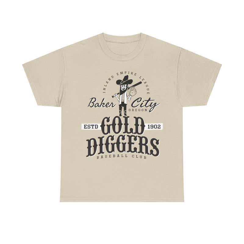 Load image into Gallery viewer, Baker City Gold Diggers Est 1902 Oregon Baseball T-shirt
