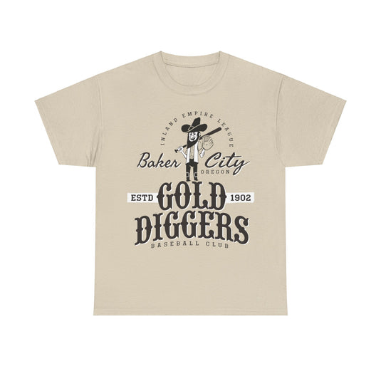 Baker City Gold Diggers Est 1902 Oregon Baseball T-shirt