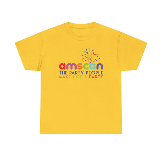 Amscan T-Shirt Defunct Party Supply Company The Party People Make Life Party