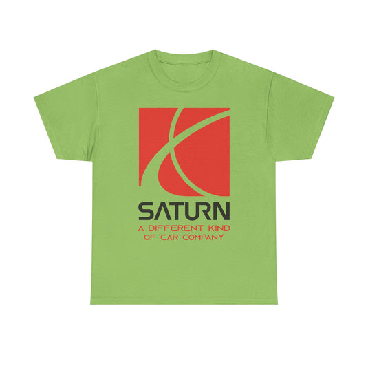 Saturn A Different Kind of Car Company Red S Logo T-shirt