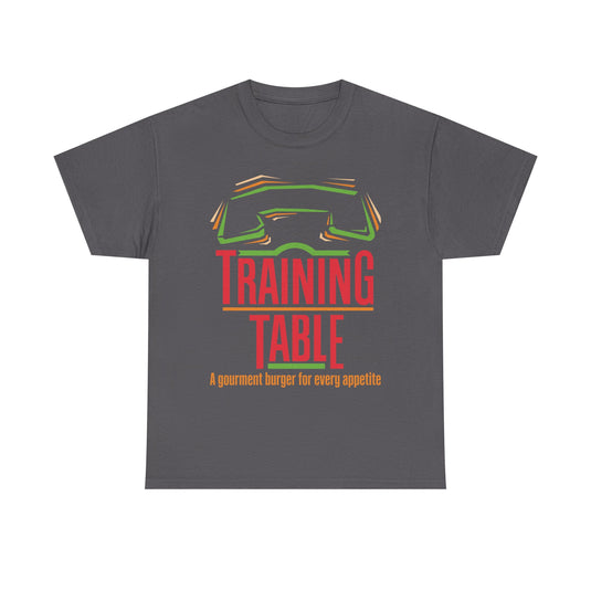 Training Table Gourmet Burger Vintage Restaurant Logo Chain T-Shirt