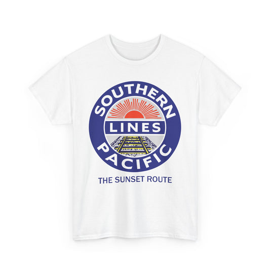 Southern Pacific Lines Sunset Route Railroad Logo Vintage T-Shirt